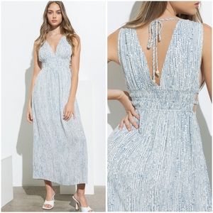 Papermoon Blue and White Maxi Dress